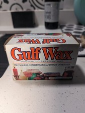vintage Gulf Wax household paraffin wax 16 oz block Gulf Oil Corp, 1 Box Full