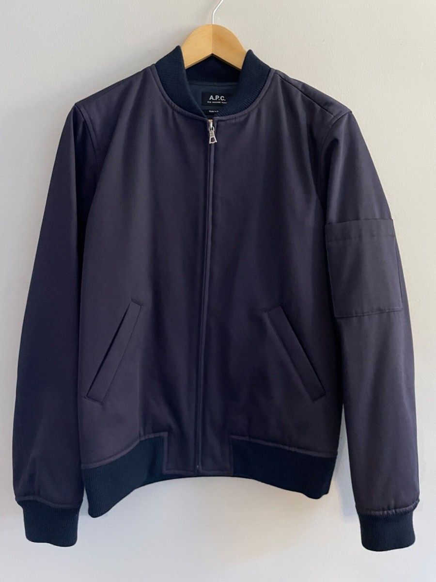 APC Gregoire Men's Navy Cotton Blouson Bomber Jacket Extra Small