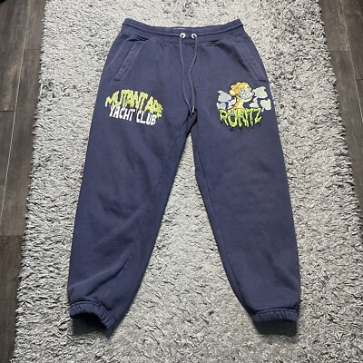 Runtz x Mayc Sweatpants Mens Medium Blue Joggers Mutant Ape Yacht Club