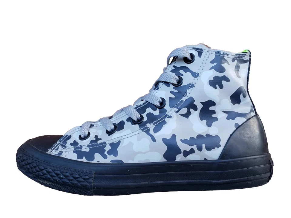 Zapatos Converse All Star Niños Talla 1 Gris Camuflaje Goma Alto Camuflaje 651681C Foto 4 de 4