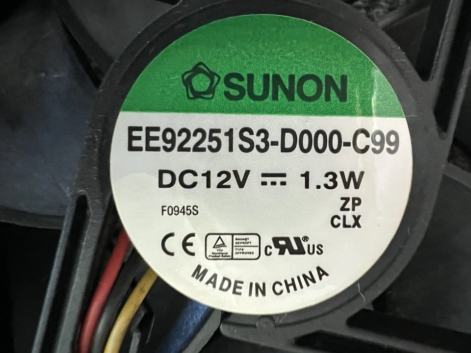 Original HP pavilion P6624y Desktop 3-Pin 12V 1.3W Case Fan EE92251S3-D000-C99 - Image 2 of 4