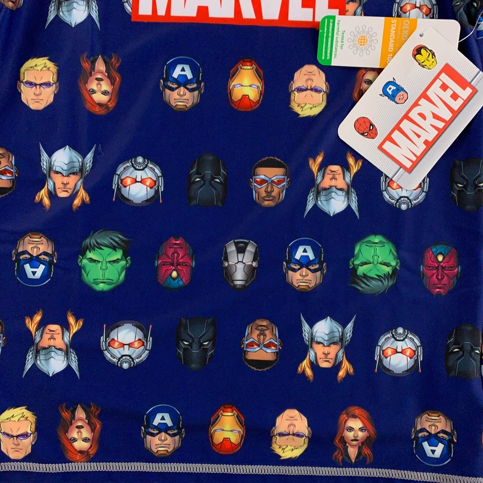Top de natación Marvel para niños talla 14/16 azul gráfico UPF 50+ manga larga protector contra erupciones nuevo con etiquetas Foto 2 de 4