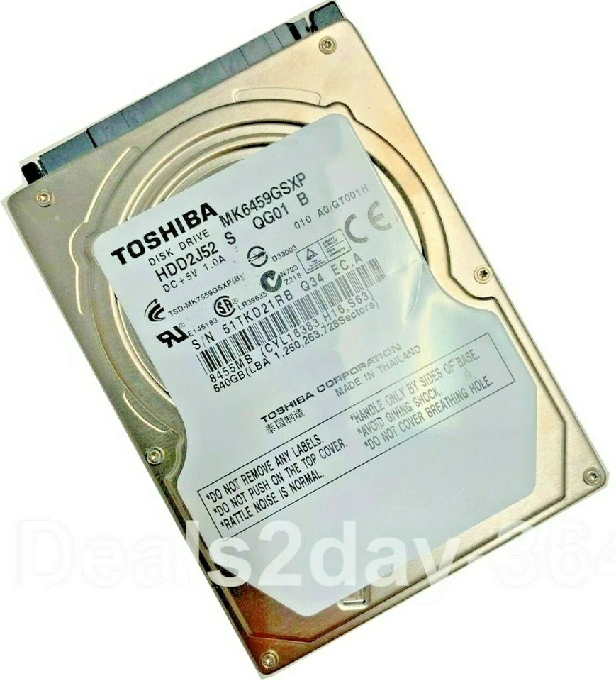 Toshiba MK6459GSXP 640GB SATA 2.5"   Hard Drive  laptop - Image 2 of 4