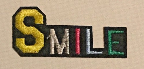 Embroidered Iron On Patches Slogans words Be Nice Smile Peace Badges #61 - Picture 12 of 15