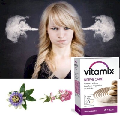 Fortex Vitamix Nervenpflege Kräuter mit B6 Unterstützung des Nervensystems 30 Kapseln