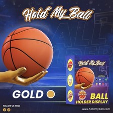 Ball Holder Wall Mount Hand Sports Basketball Soccer NFL Display