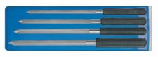 Assortment of 4 5-sided cutting broaches with plastic handle  7.00 to 10.50mm