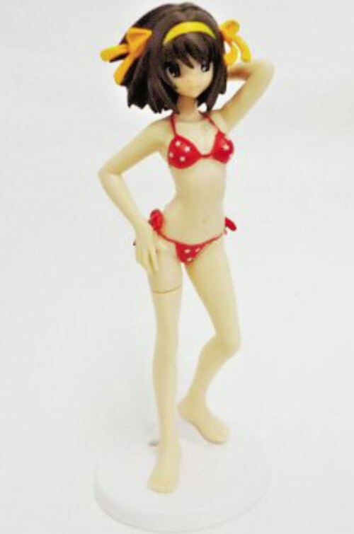 ⭐ ¡NUEVO! Figura BIKINI HARUHI SUZUMIYA / ROJO 5" 12 cm PVC SÓLIDO BANDAI HGIF ANIME