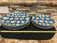 The Haldon Group Coquille Dinner & Salad Plates Seashells Shell Beach - Set of 8