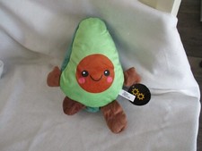 New Toy Works Avocado Joe Plush Stuffed Food Green Doll 8” Foodie Plushie Brown