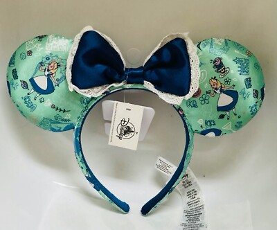 Disney Parks Epcot United Kingdom Alice In Wonderland Minnie Mouse Ears Headband