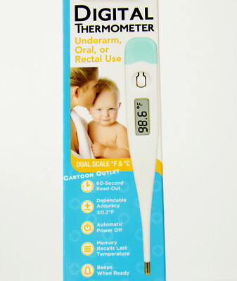 DIGITAL LCD THERMOMETER ADULT BODY BABY KIDS MEDICAL ORAL TEMPERATURE 