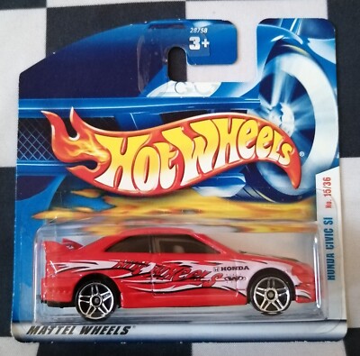 Hot Wheels 2001 First Editions Honda Civic Si Short Card Collector