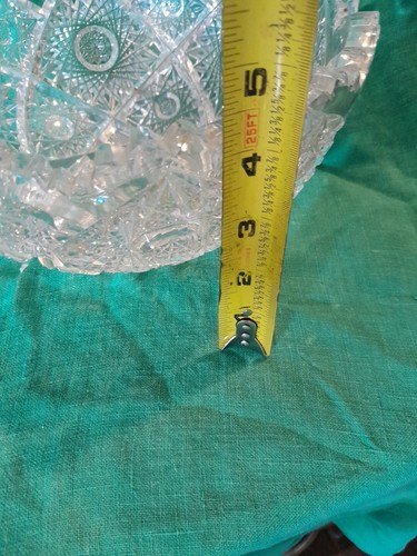 Schöne geschliffenes Glas schwere 5 Pfund Servierschale bitte lesen - Bild 13 von 13