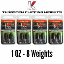 1 OZ BLACK - 4 Pack 8 Weights TUNGSTEN Flipping Weights Bullet Weights