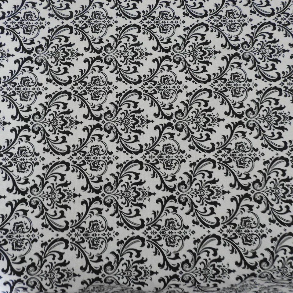 Ткань Premier Prints Madison в ярдах дамасская BTY черно-белая средний хлопок 58 дюймов - Изображение 3 из 4