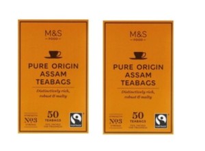 100 X M S Marks And Spencer Pure Origin Assam Fairtrade Teabags Free Postage Ebay