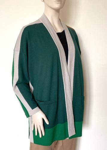 MARINA RINALDI by MAX MARA, 100% Virgin Wool Cardigan, Plus Size L - Picture 10 of 15