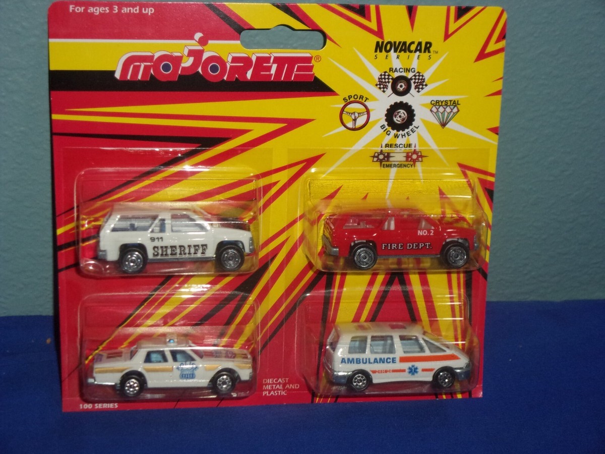 Majorette NOVACAR Police and Fire Department, Die-Cast Cars Majorette NOVACAR Police and Fire Department, Die-Cast Cars