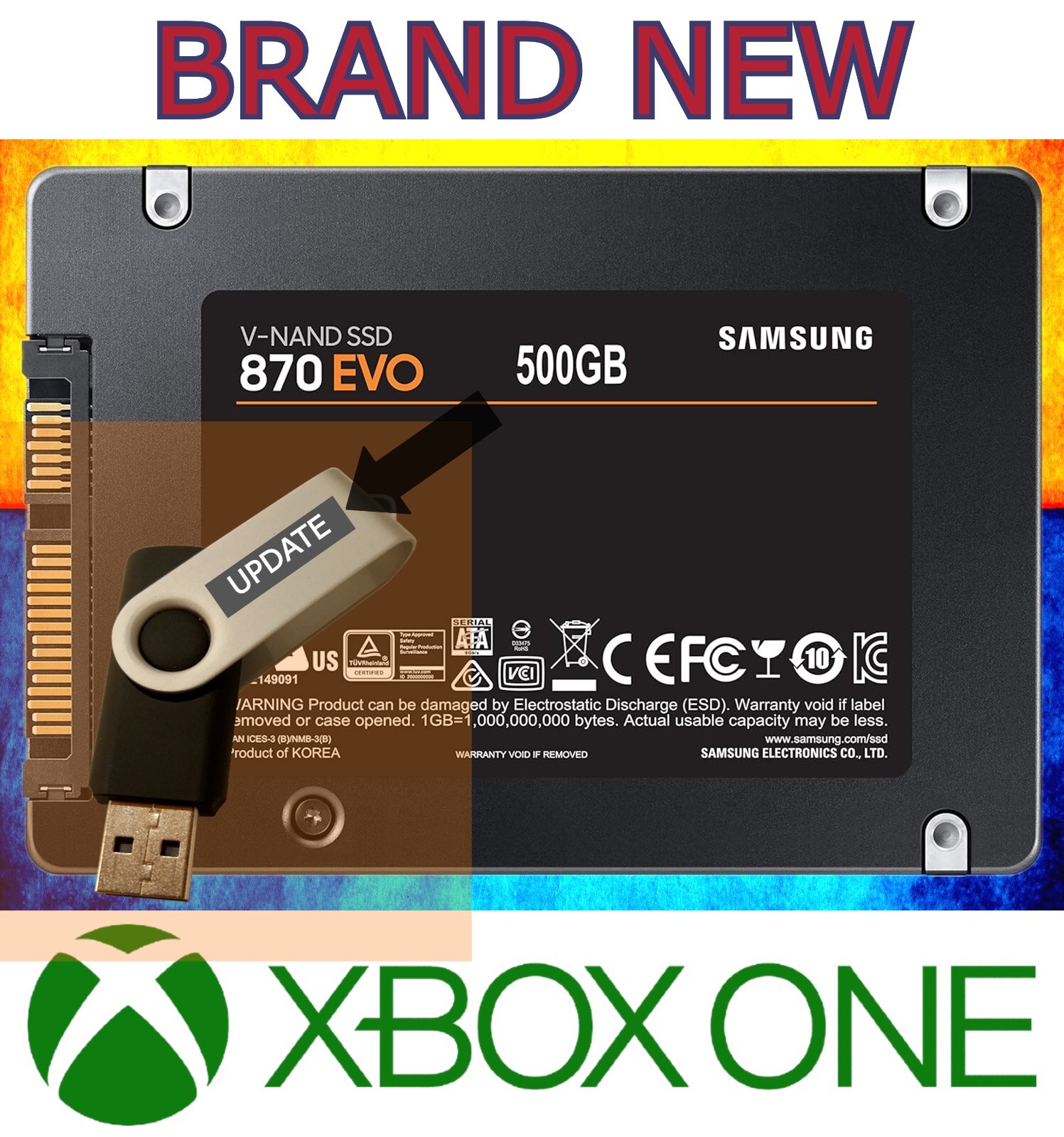 SAMSUNG 500GB Xbox One S / X Internal SSD w/Xbox One Operating System USB Drive