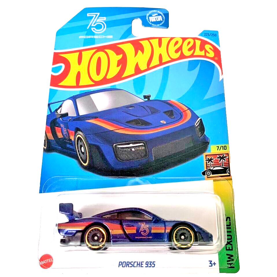 HOT WHEELS 2023 PORSCHE 935 BLUE HW EXOTICS 223/250 HKH96 75th