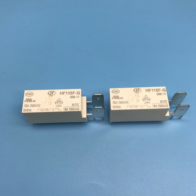 5Pcs New Hongfa Relay HF115F-Q-006-1H 18A250VAC Vertical Structure Coil ...