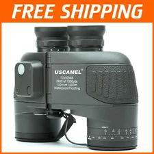 10X50 Waterproof Marine Binoculars with Rangefinder Compass for Adventurers