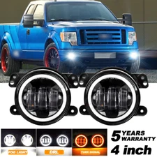 Pair Bumper LED Fog Lights Fit For Ford 2009 2010 2011 2012 2013 2014 F150