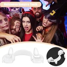 Halloween Retractable Vampire Teeth Dentures Zombie Teeth Fangs Cosplay Horrific