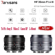 7artisans 35mm F1.4 III Full Frame MF Prime Lens for Nikon Z / RF / E / L Mount