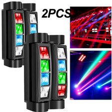 2PCS Laser Spider Moving Head Beam Stage Lighting RGBW DMX Disco Party DJ Lights