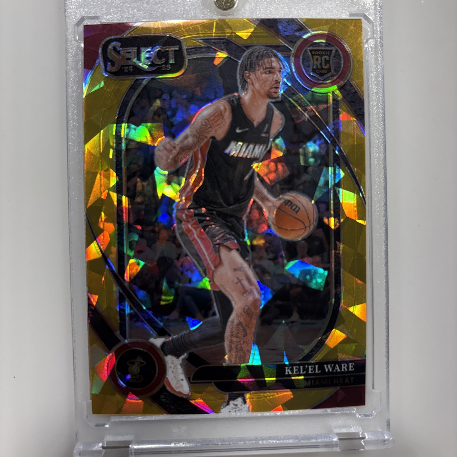 2024-25 Panini Select Kel'el Ware #273 COURTSIDE RC Gold Ice Cracked Ice /10