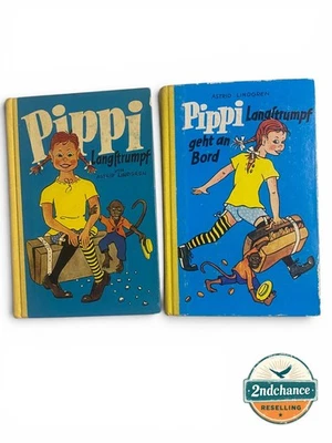 2x Pippi Langstrumpf 1970 Astrid Lindgren Oetinger Buch gebundene Ausgabe - Bild 1 von 4