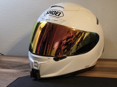 SHOEI X-Fourteen Size LG White Racing Full Face Helmet W/ Bags & Extra Visor