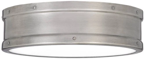 Quoizel Ahoy 12 3/4" Wide Antique Nickel LED Ceiling Light - Picture 2 of 5