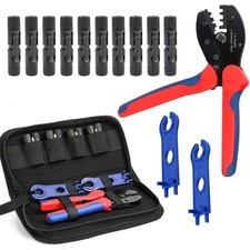 Solar Crimping Tool Kit for Solar Panel Cable Connectors 14-10AWG,mc4 Connect...