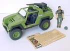 1982 HASBRO 8.5" GI JOE VAMP ATTACK VEHICLE w STRAIGHT ARM CLUTCH DRIVER FIGURE