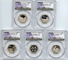 2019 S Clad National Parks Quarter Set PCGS PR69DCAM (5) Coin Set