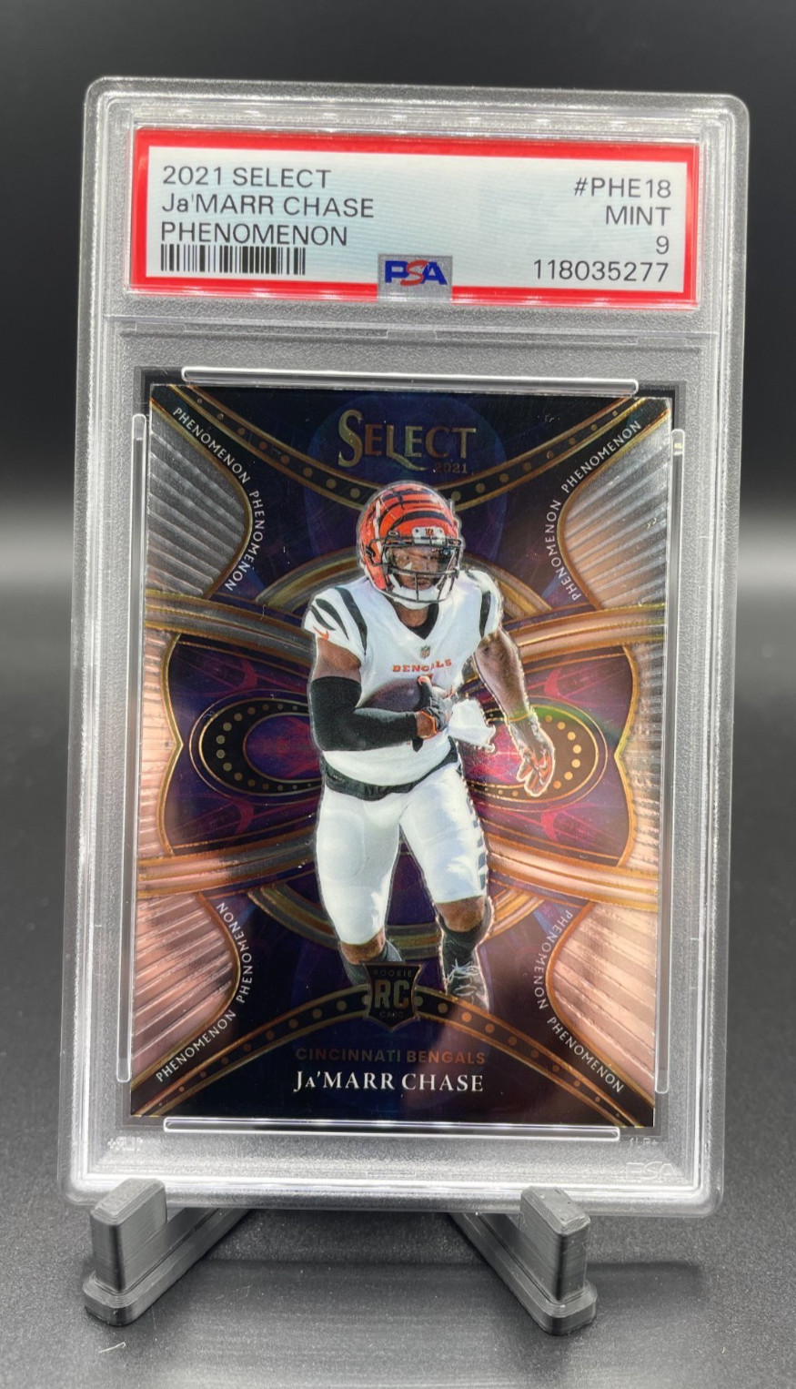 2021 Panini Select - Ja'Marr Chase Phenomenon #PHE-18 (RC) Rookie PSA 9 💎 MINT