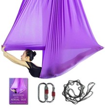 Aerial Yoga Hammock 5M x 2.8M 2000lbs Load with Daisy Chain Pose Guide
