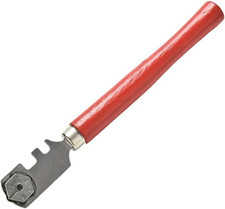 Red Glass Cutter, 30MM Professional Six Wheel Glass Cutter Craft Cutting Kit Too
