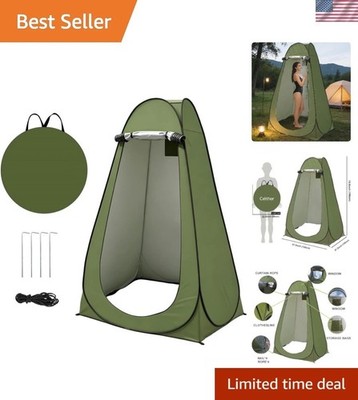 Lightweight Pop-Up Shower Tent - Spacious Outdoor Privacy Shelter for Campers