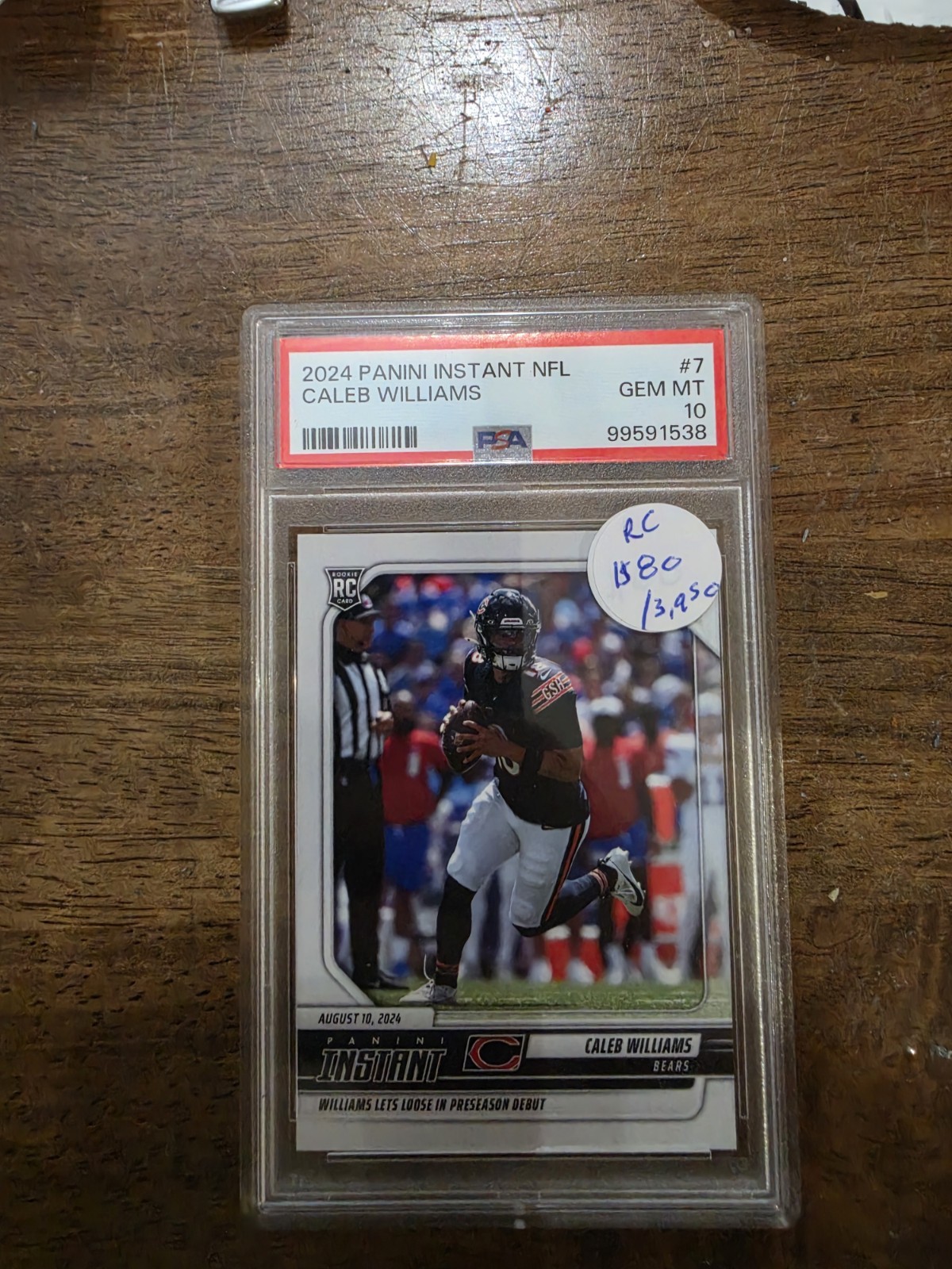 Caleb Williams Panini Instant NFL #7 Base