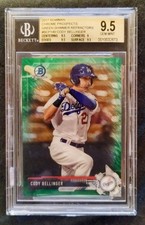 Cody Bellinger 2017 Bowman Chrome Prospects Green Shimmer 44/99  Pop. 6