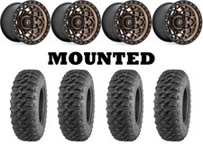 Kit 4 Quadboss Qbt446 Tires 28x10-15 On Fuel Unit Bronze Wheels Fxt Kit 4 Quadboss Qbt446 Tires 28x10-15 On Fuel Unit Bronze Wheels Fxt