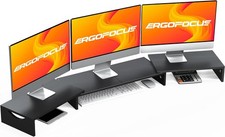 Triple Monitor Stand Riser, Extra Long Monitor Riser for 1 2 3 Monitors, Dual Mo