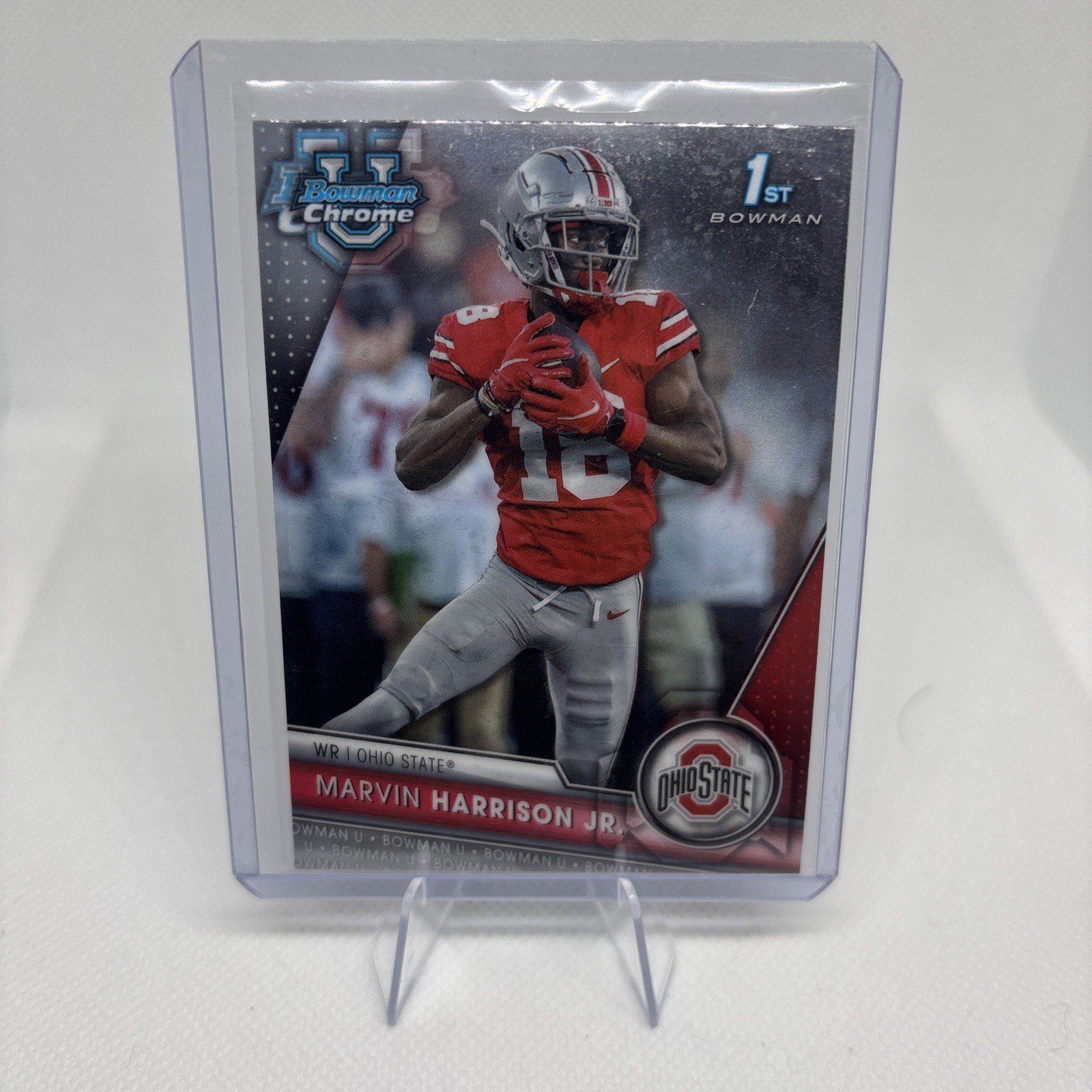 Marvin Harrison Jr 2023 Bowman Chrome University 1st Refractor Prospect #100