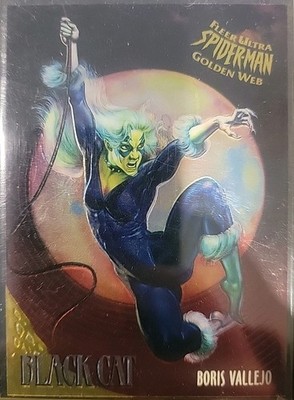 1995 Black Cat #1 Golden Web Fleer Ultra Spider-Man Marvel Ltd Edition Insert #1