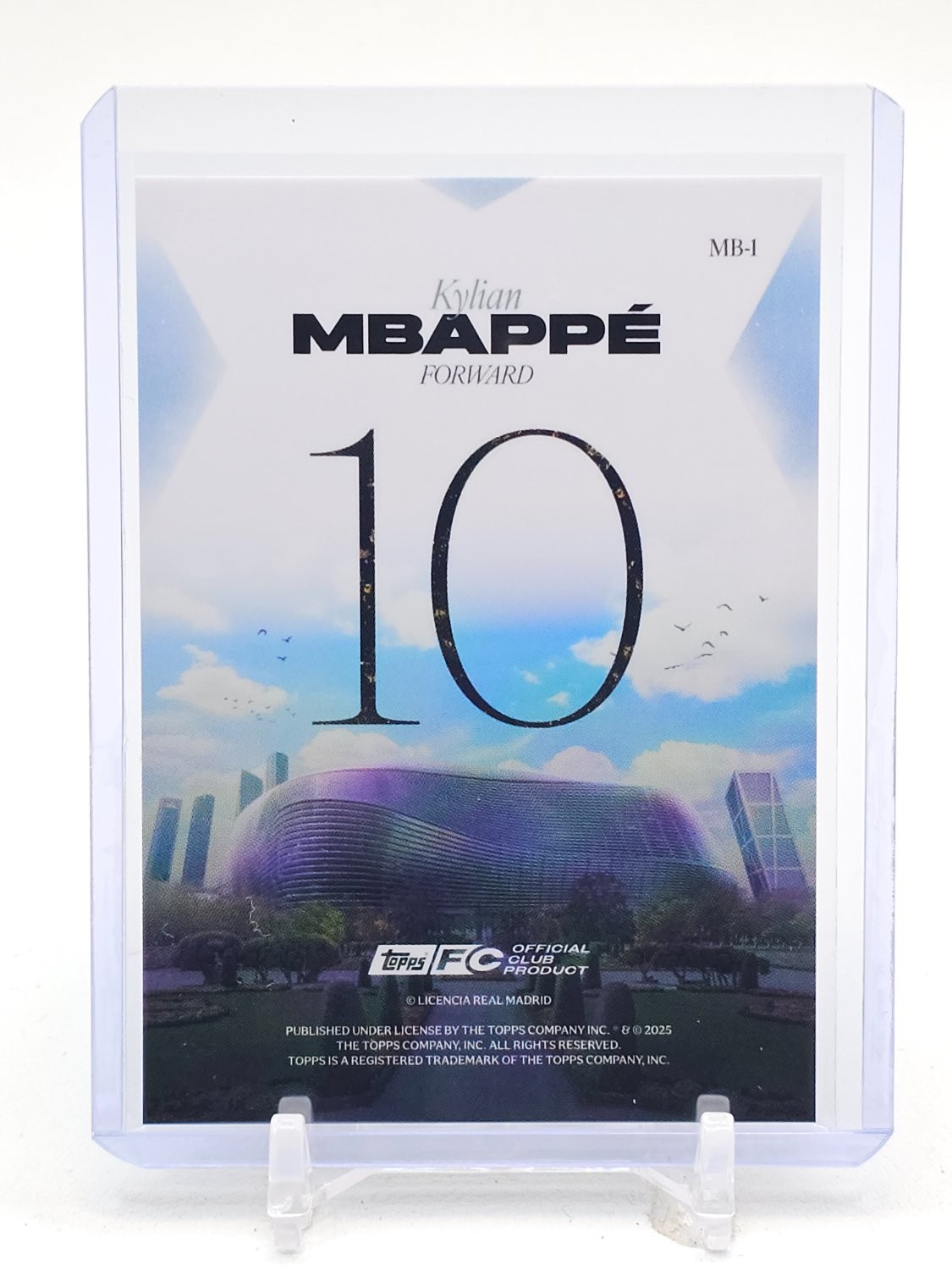 KYLIAN MBAPPE 2025-26 TOPPS LOS BLANCOS REAL MADRID MBAPPE IN MADRID Q1765 view 2