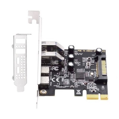 PCI Express to USB PCIE Adapter Card Built with a 15Pin SATA power interface